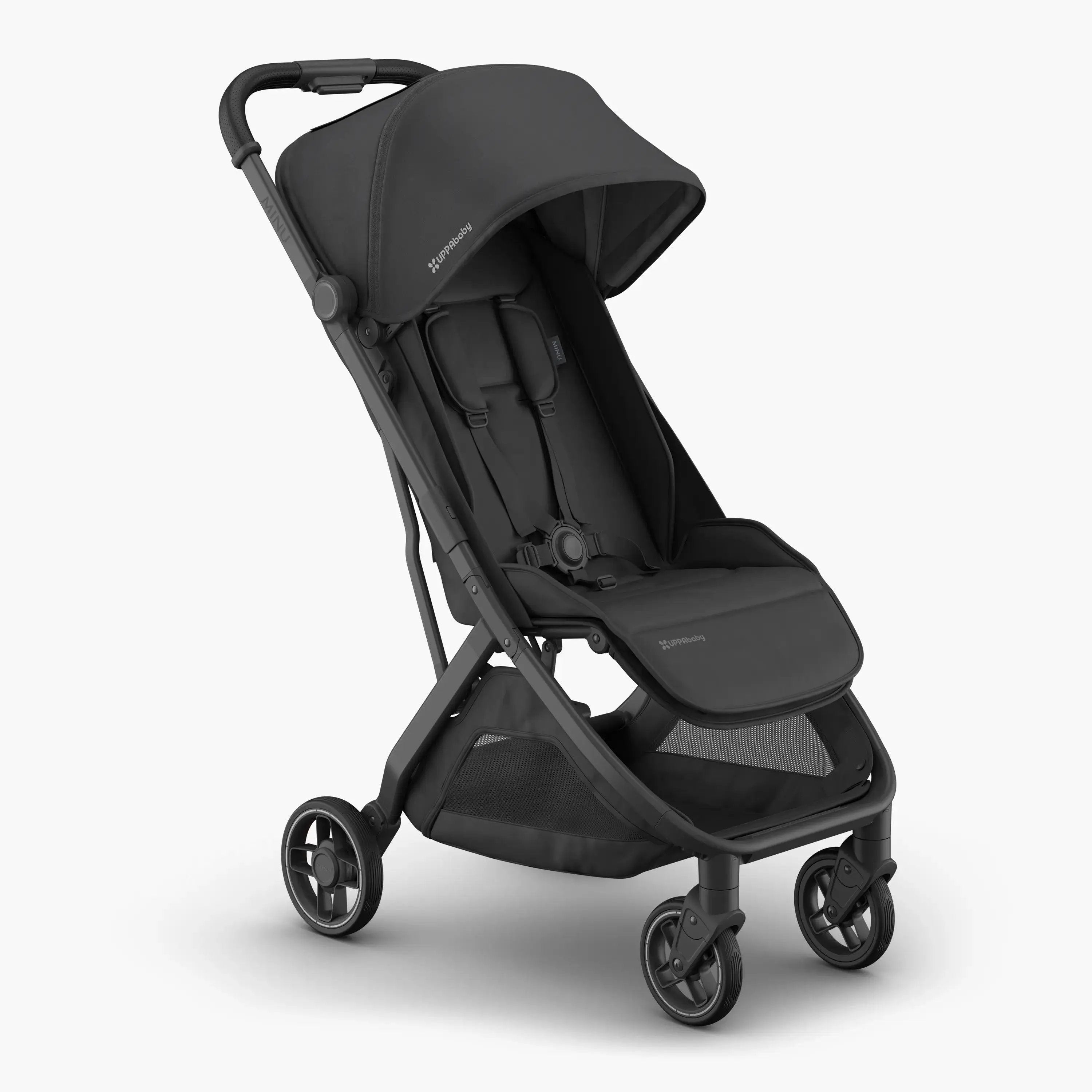 UPPAbaby Minu V3 Stroller - Jake (Charcoal/Carbon/ Black leather)