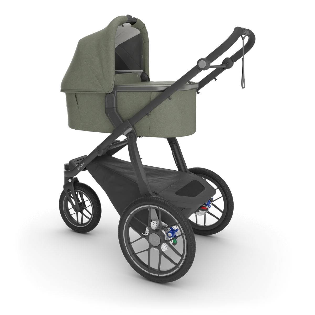 UPPAbaby Ridge V2 with the Evelyn bassinet attached for use from birth - bassinet sold separately