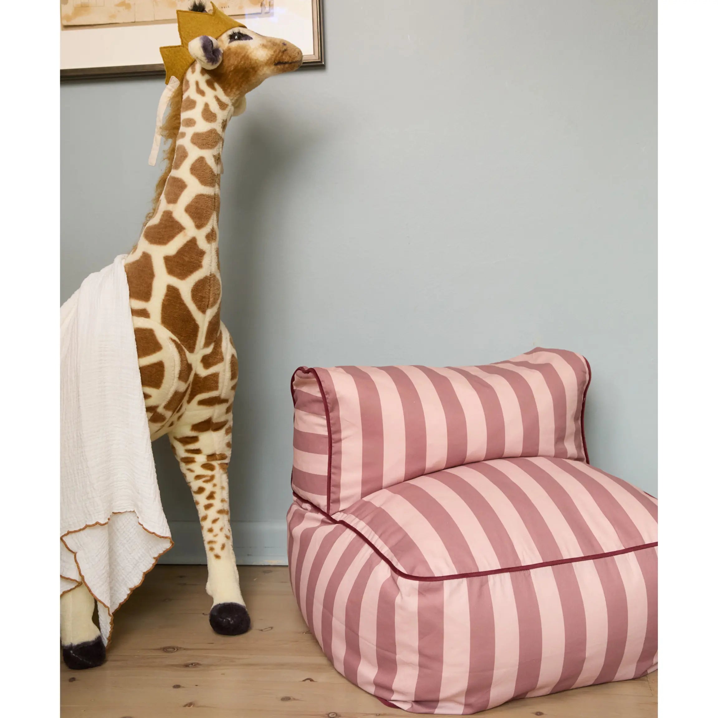 Striped Toddler Lounger – Pink