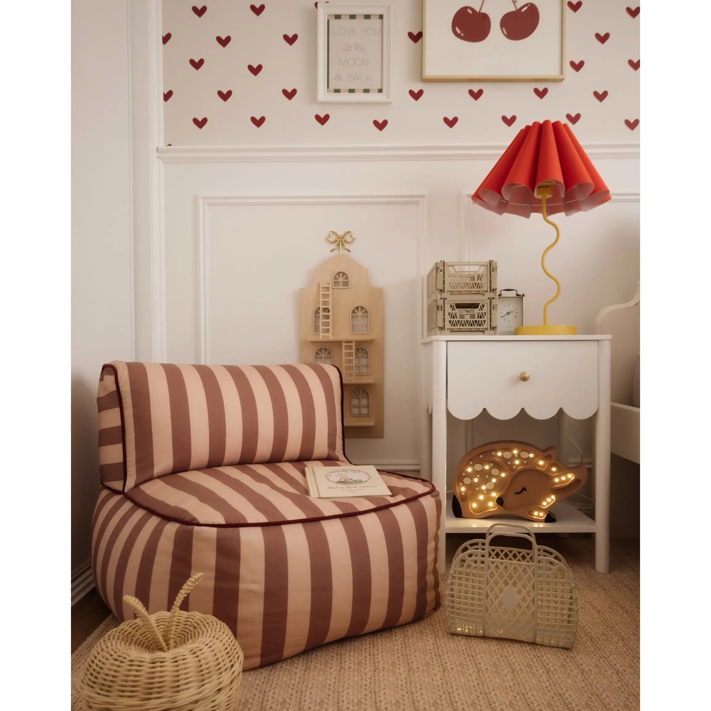 Striped Toddler Lounger – Pink