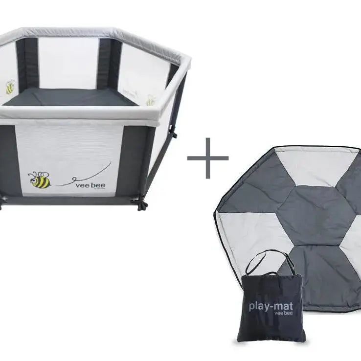 Veebee 6 Sided Play Yard Set (Mat included)