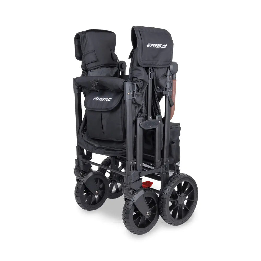 WonderFold W2 Luxe Pro Stroller Wagon - Jet Black