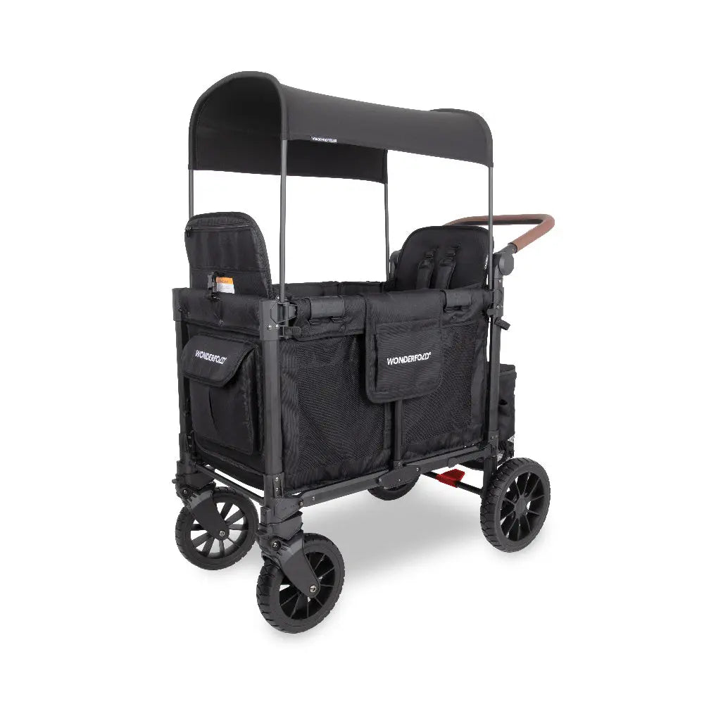 WonderFold W2 Luxe Pro Stroller Wagon - Jet Black