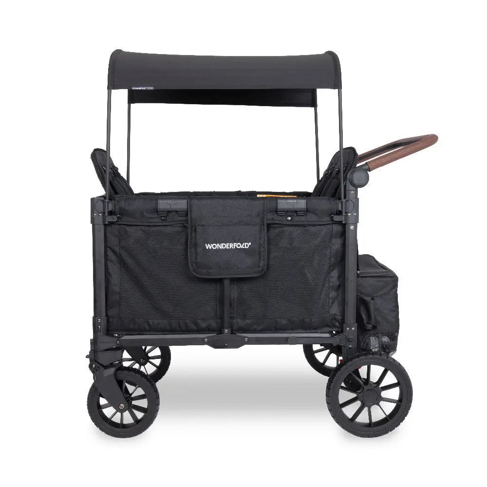 WonderFold W4 Luxe Pro Stroller Wagon - Jet Black