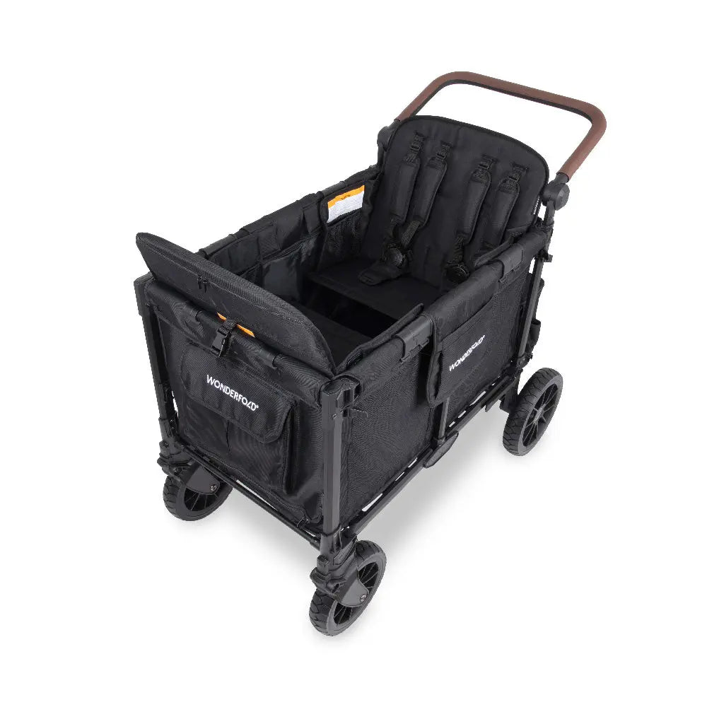 WonderFold W4 Luxe Pro Stroller Wagon - Jet Black
