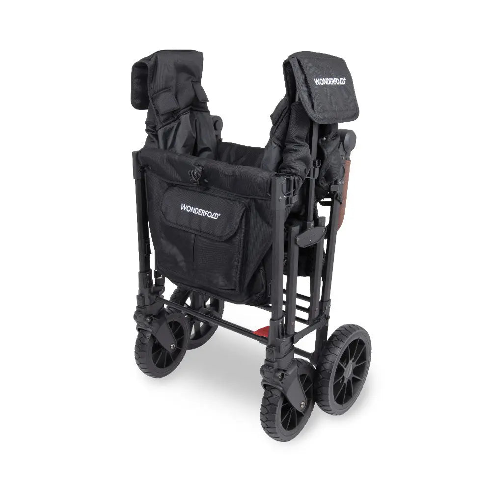 WonderFold W4 Luxe Pro Stroller Wagon - Jet Black