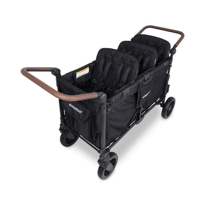 WonderFold W6 Luxe Pro Stroller Wagon - Jet Black