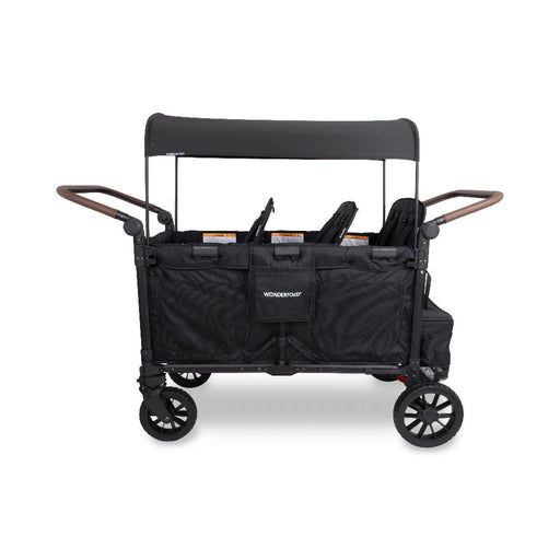WonderFold W6 Luxe Pro Stroller Wagon - Jet Black