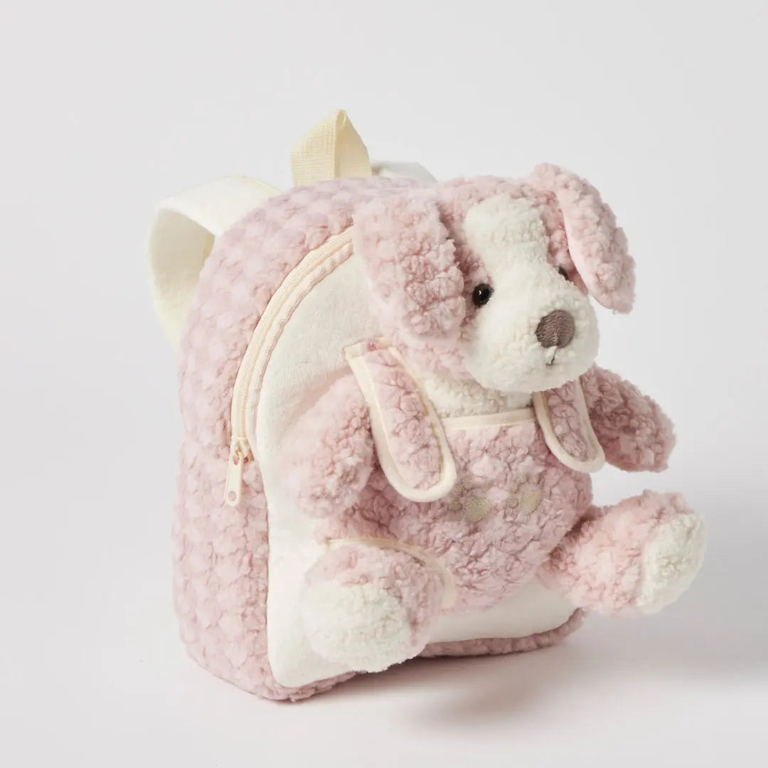 Jiggle & Giggle Plush Puppy Buddy Backpack – Pink