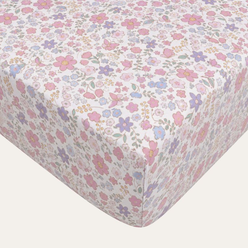 Blossom cot sheet elastic edge and deep corner