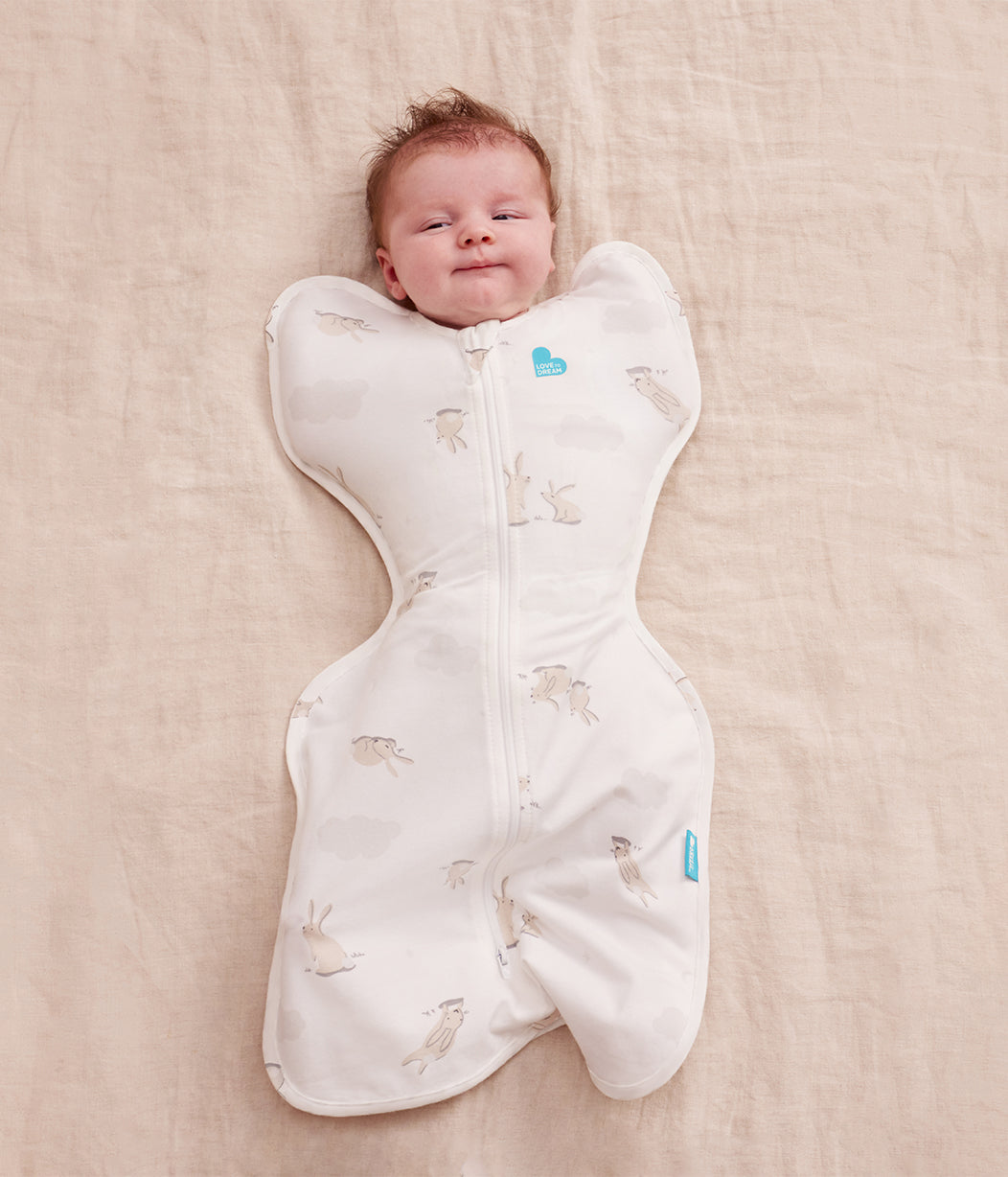 Love to Dream Swaddle Up 1.0 TOG Cotton — Newborn, Small, Medium size comparison