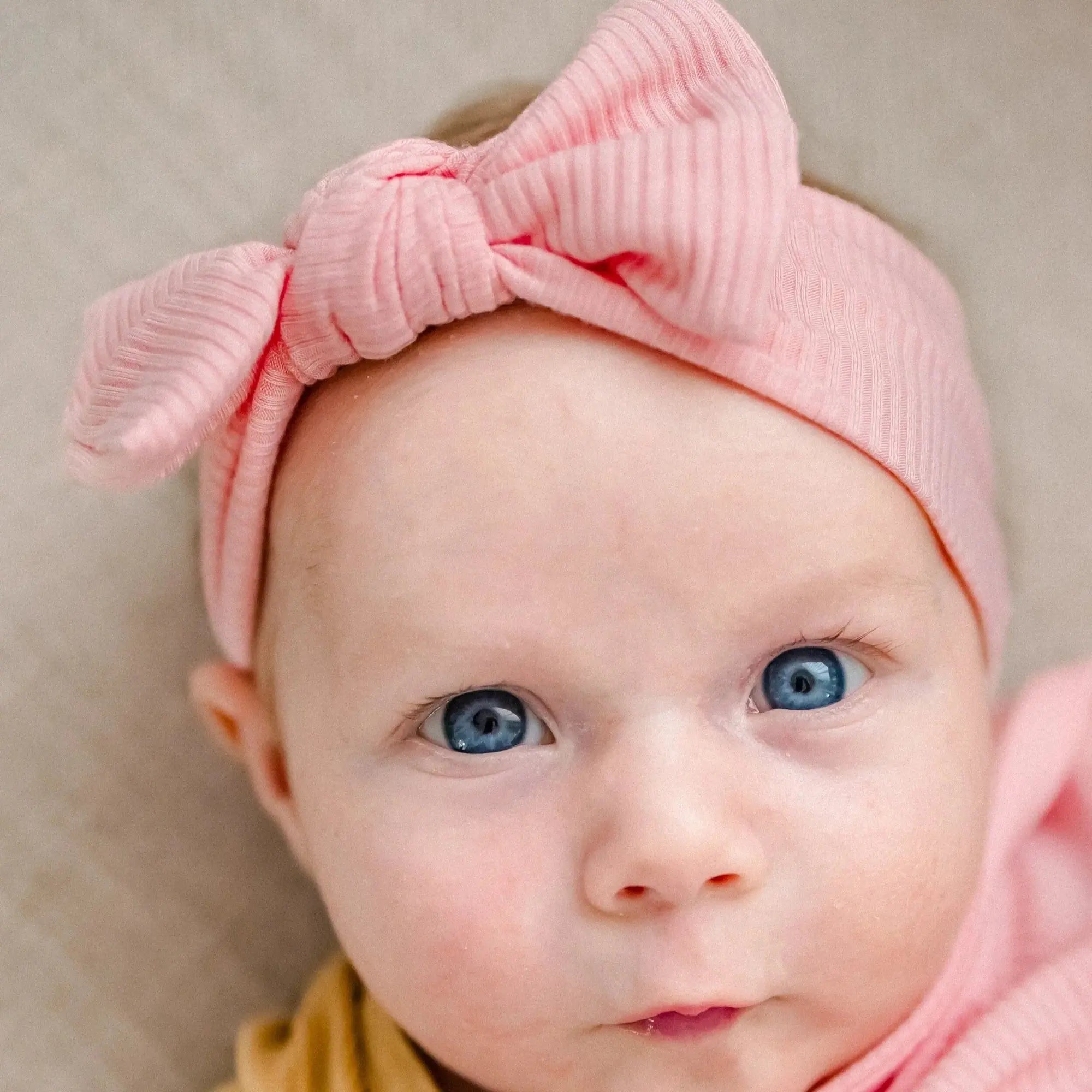 Kiin Baby Bamboo Stretch Bow Headband - Peony  