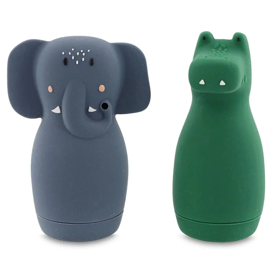 Bath toy squeezy animals - Mrs.  Elephant & Mr Crocodile
