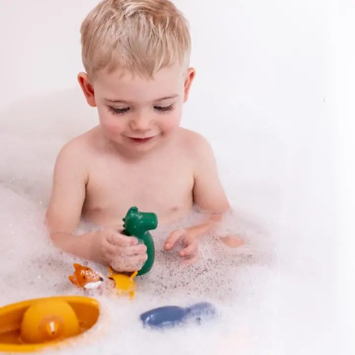 Bath toy squeezy animals - Mrs.  Elephant & Mr Crocodile