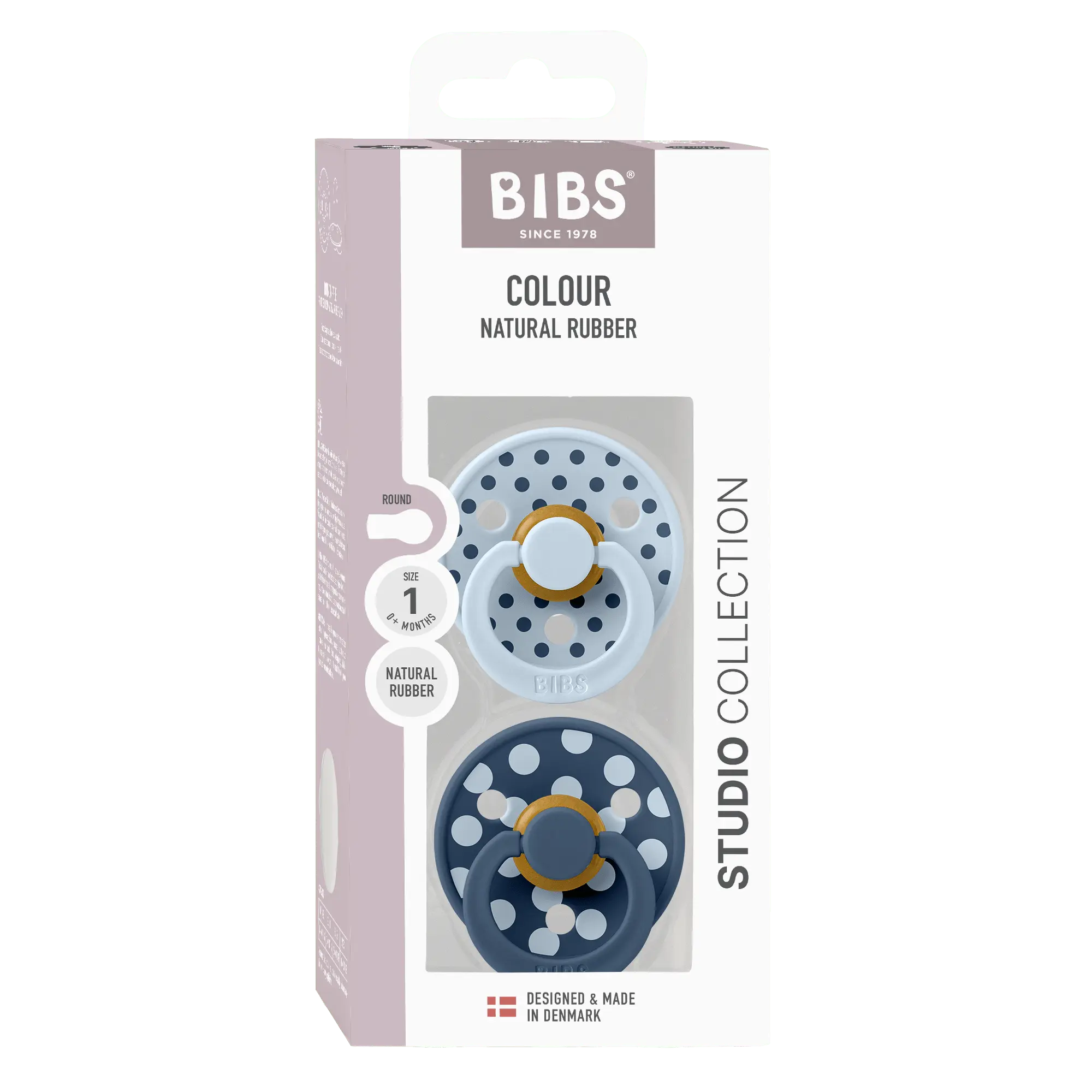 BIBS Studio Polka, Baby Blue/Steel Blue