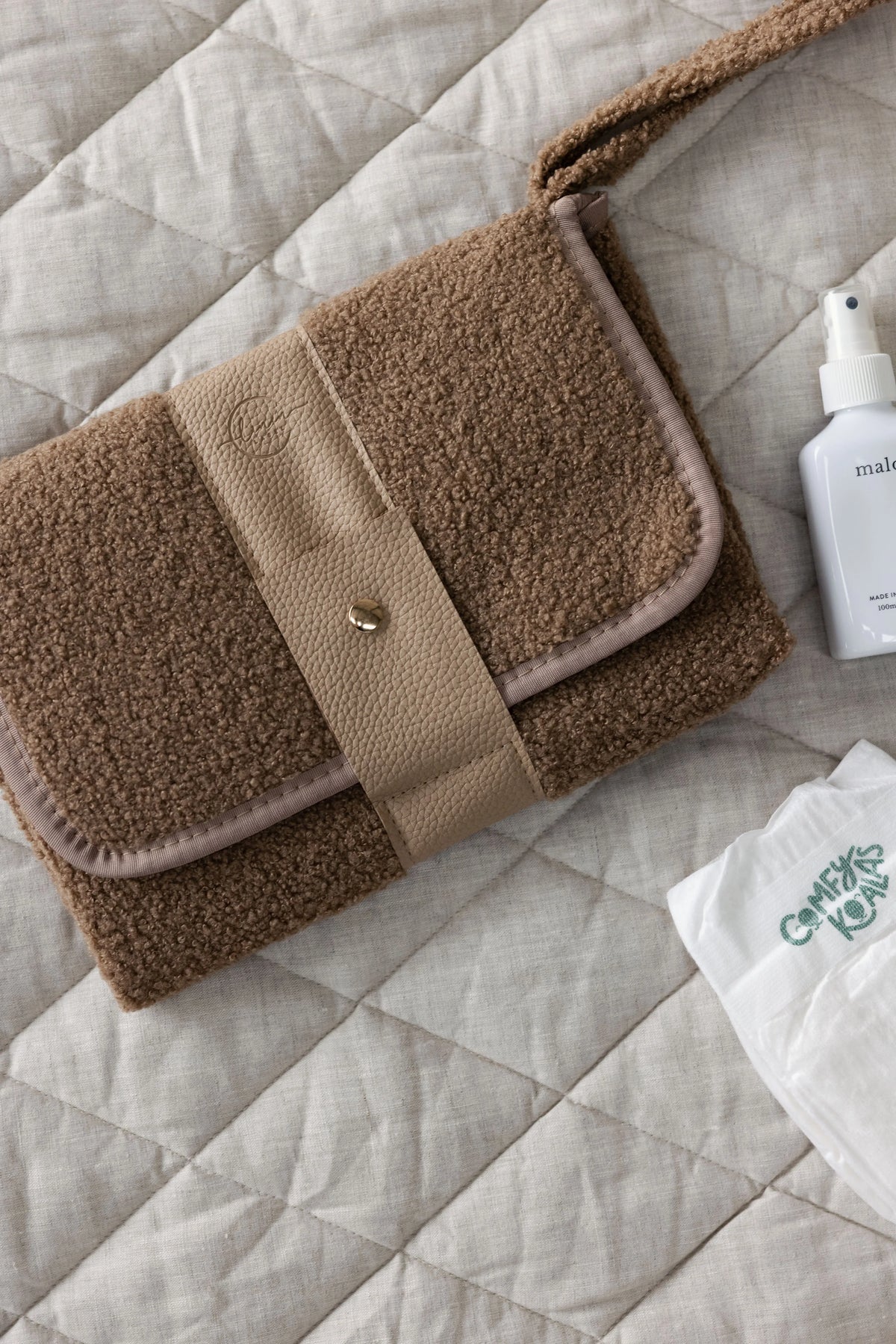Linen Label Teddy Change Mat Wallet