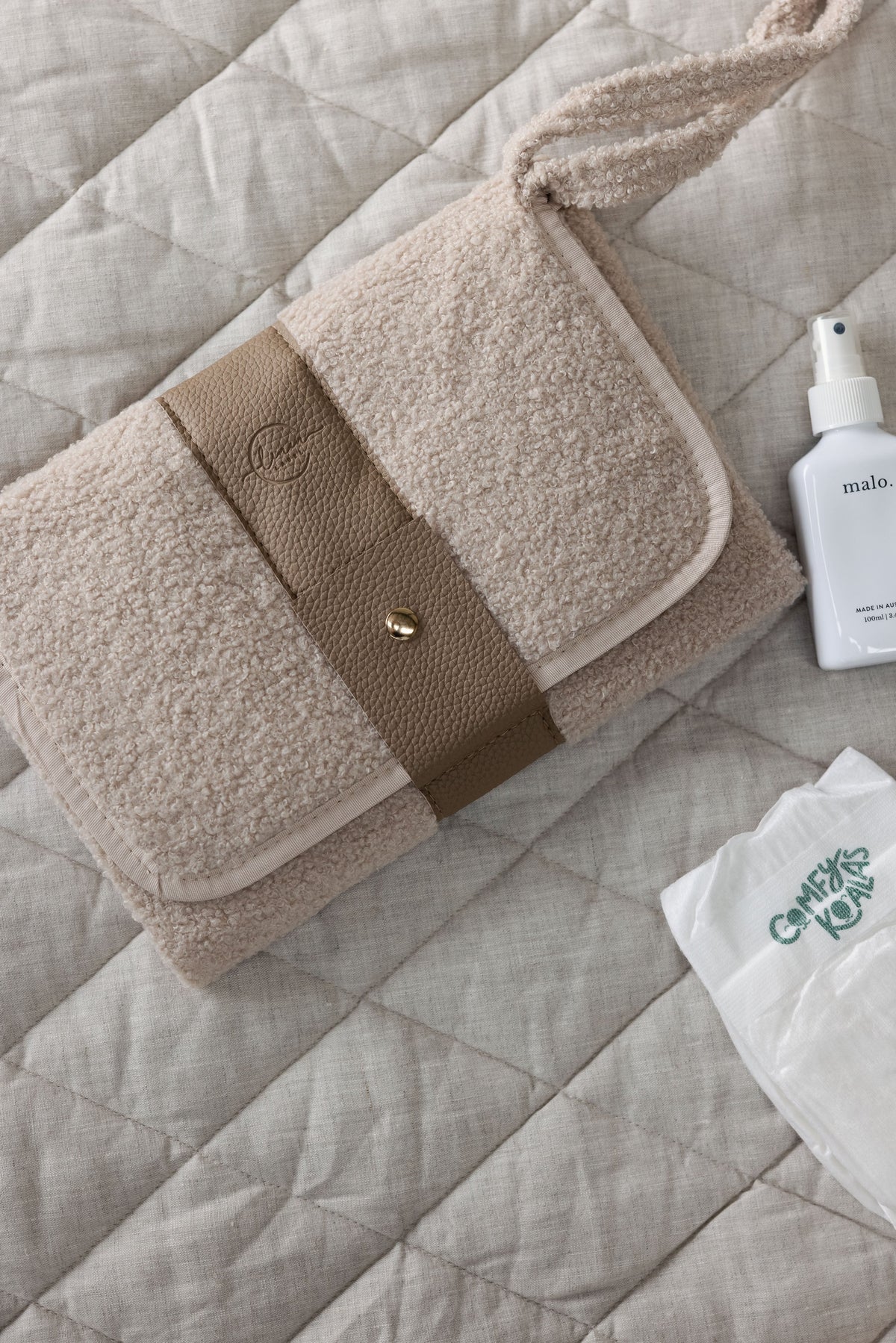 Linen Label Teddy Change Mat Wallet