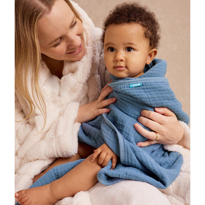 Hooded Towel Cotton Blend Storm Blue