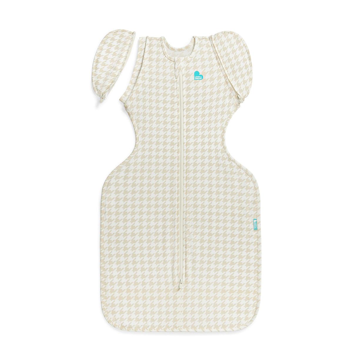 Swaddle Up™ Transition Bag 1.0 TOG Cotton Tan Houndstooth