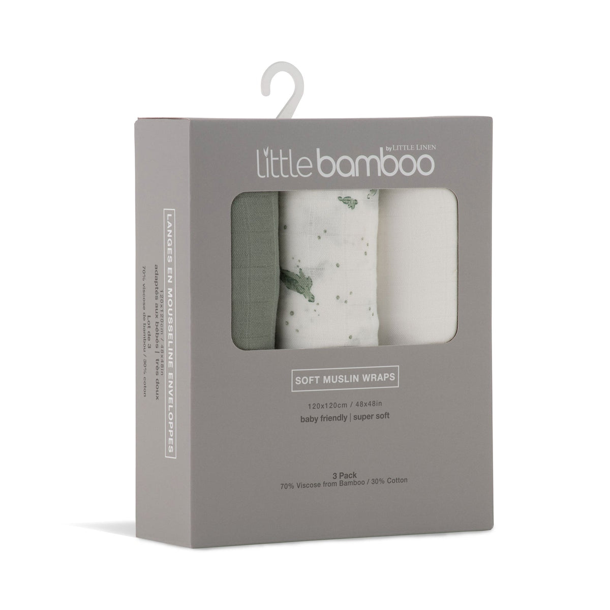 Turtle Bay bamboo muslin wraps folded