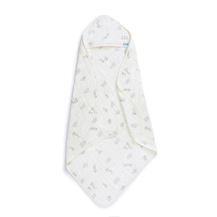 Hooded Towel Cotton Blend White Cloud Bunnies