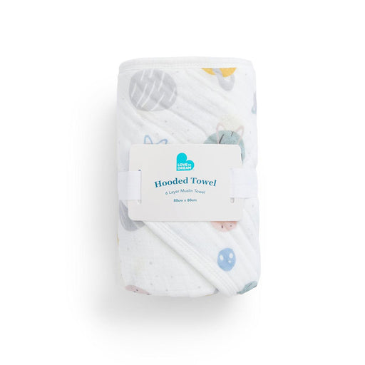 Hooded Towel Cotton Blend White Rocket