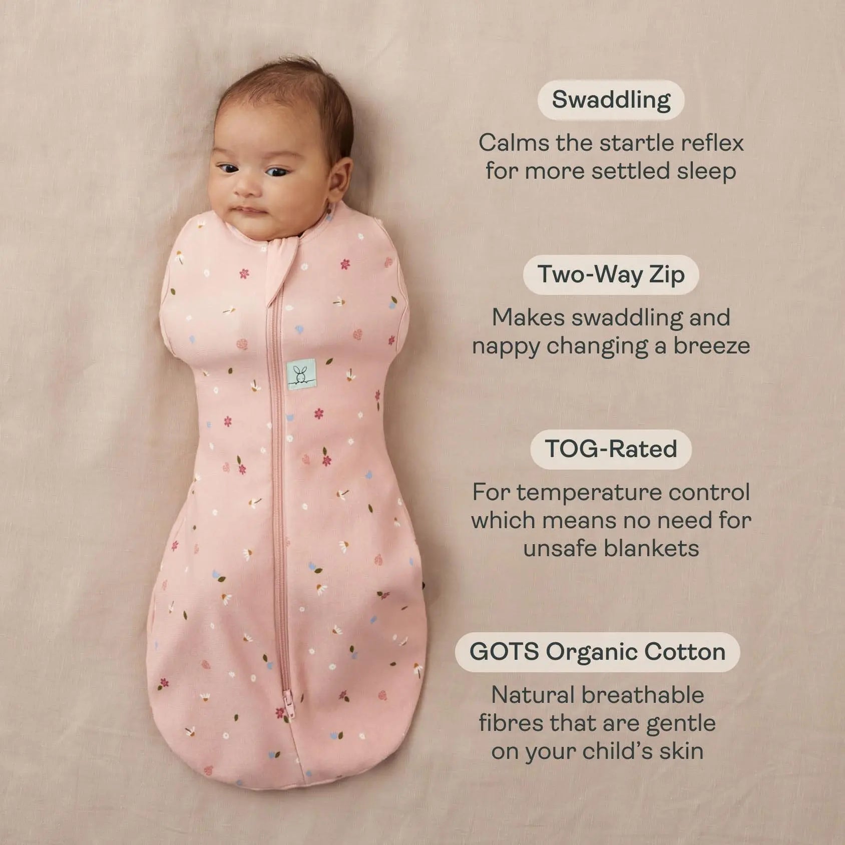Cocoon Swaddle Bag 3.5 TOG Petit Pretzel