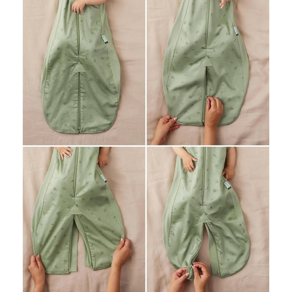 ergoPouch Sleep Suit Bag features including organic cotton, GOTS certification and convertible design
