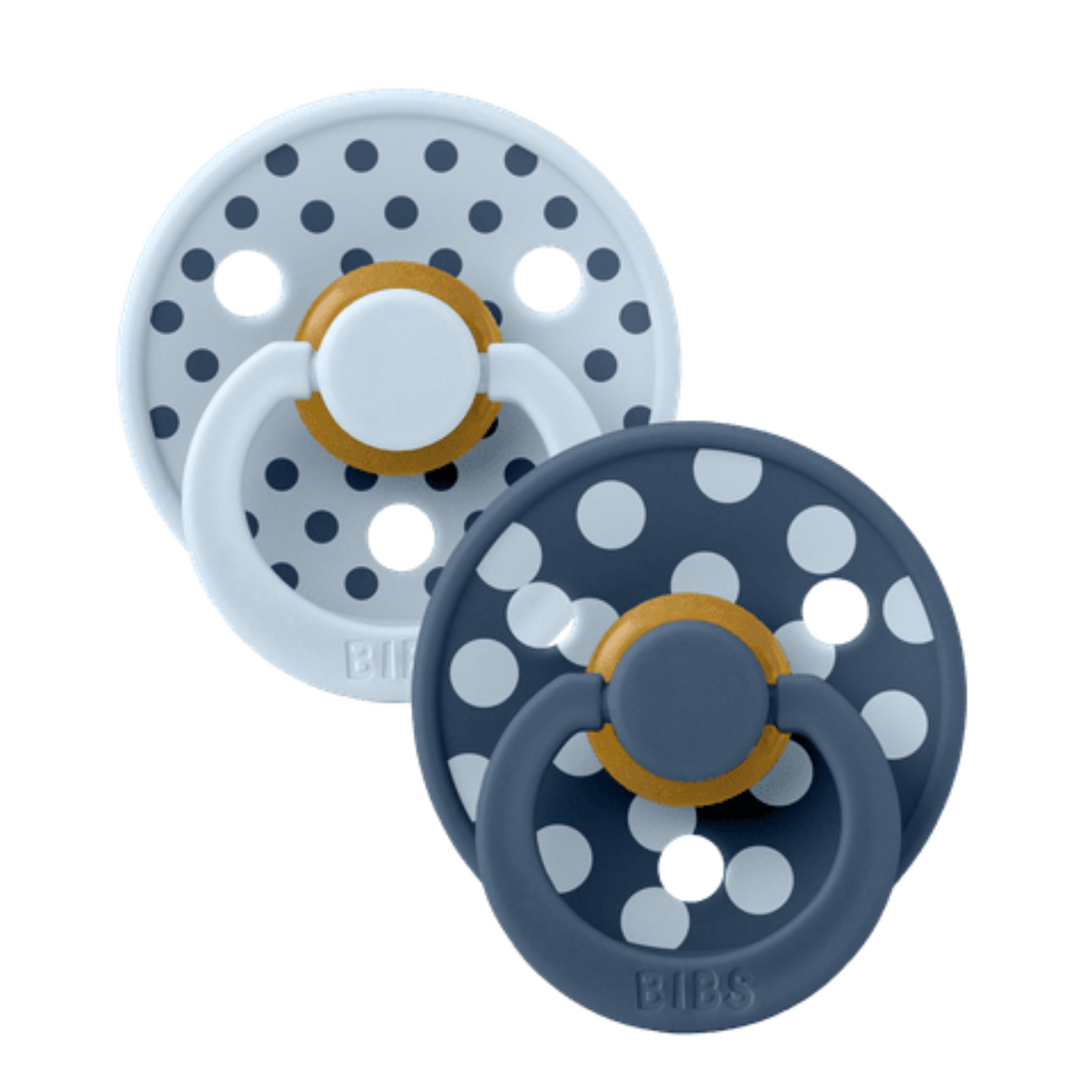 BIBS Studio Polka, Baby Blue/Steel Blue