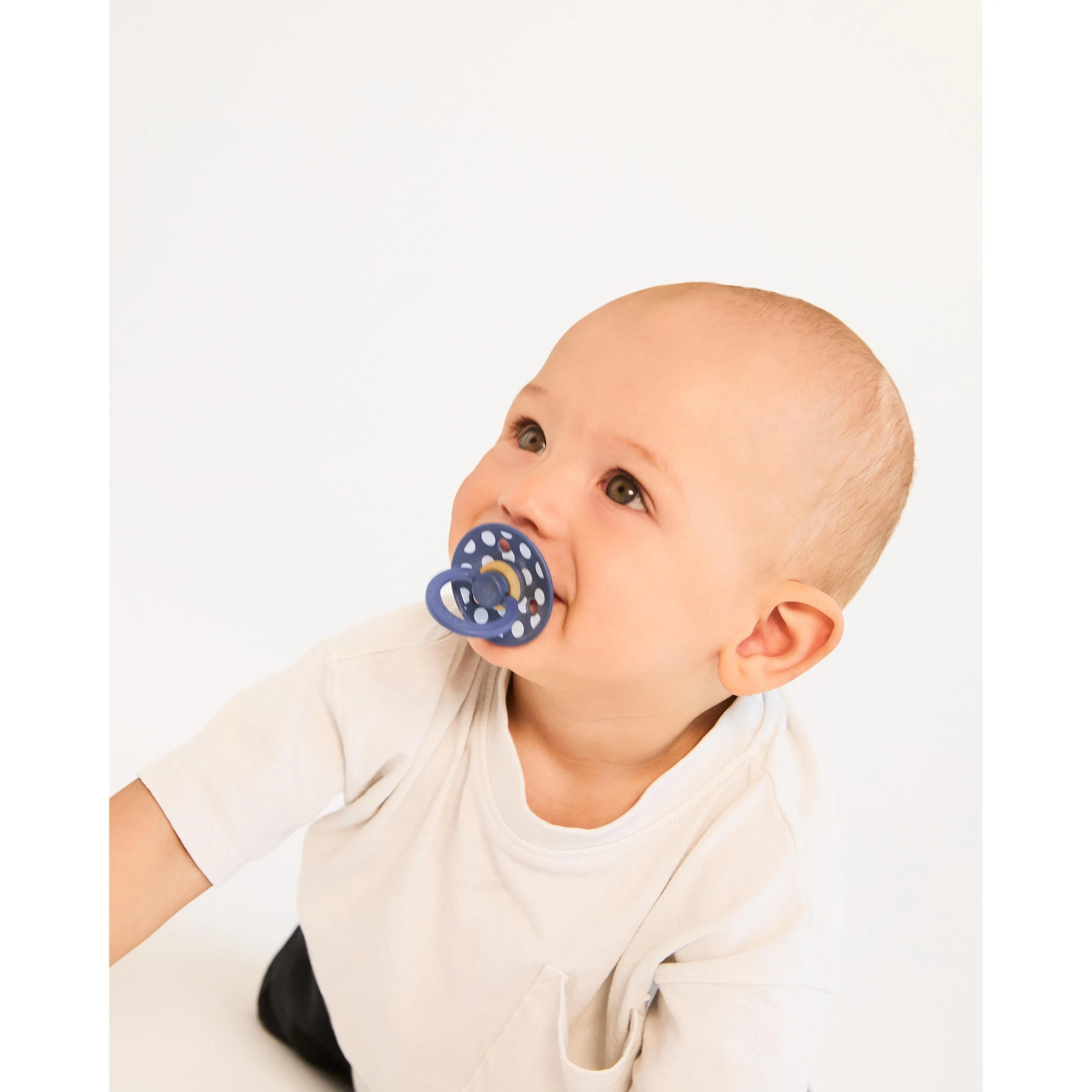 BIBS Studio Polka, Baby Blue/Steel Blue