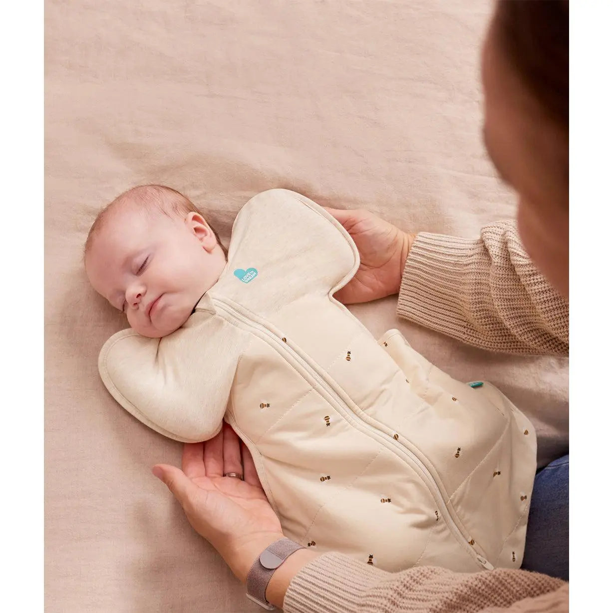 Swaddle Up™ 2.5 TOG Cotton Oatmeal Bees