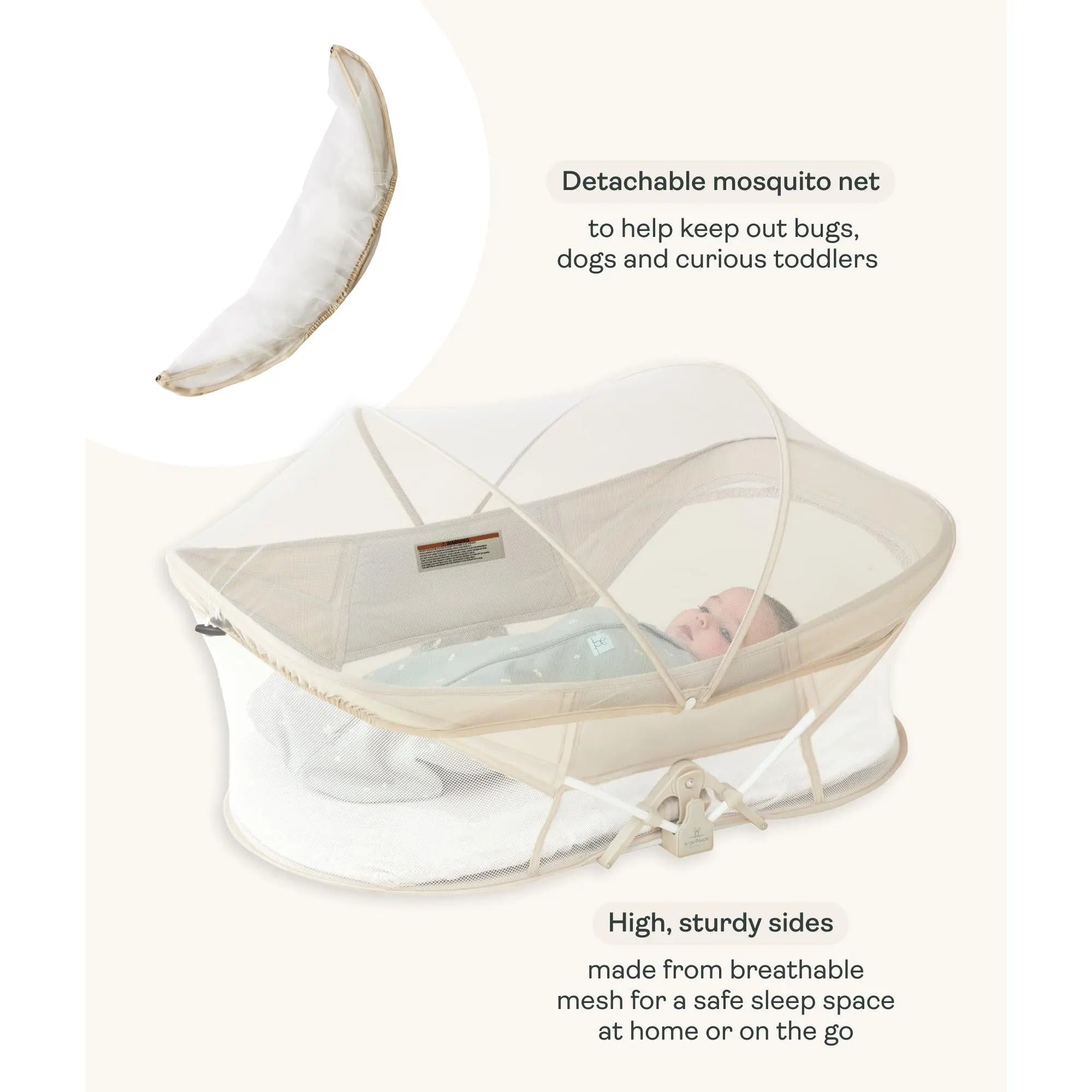 Easy Sleep Portable Bassinet Ecru