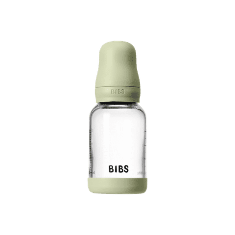 Glass Baby Bottle Complete Set 120ml Latex - Sage