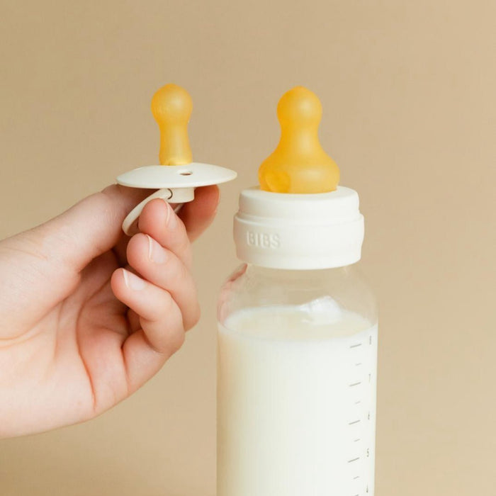 Glass Baby Bottle Complete Set 120ml Latex - Sage