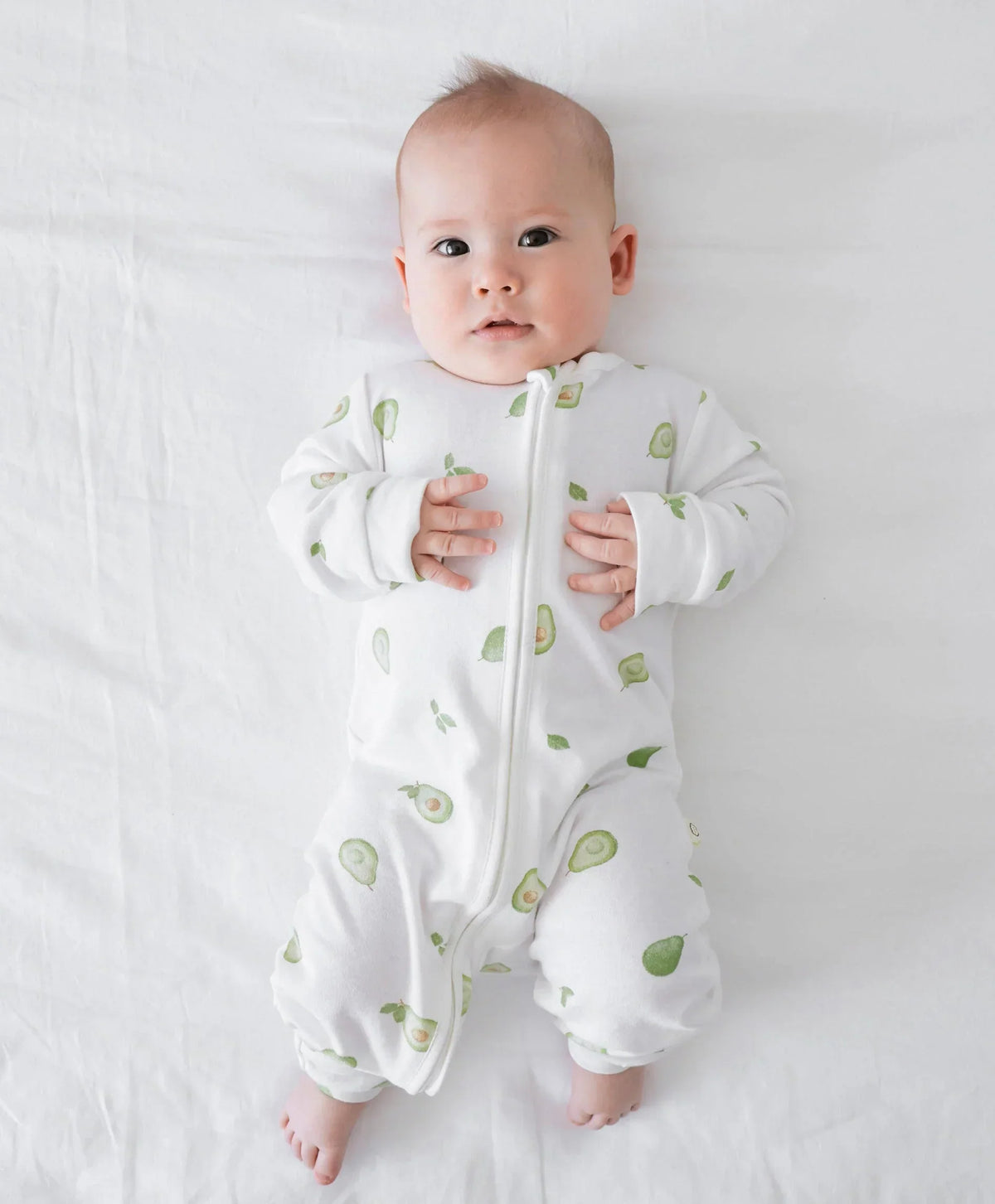 Lummi in Colour growsuit showing the enclosed feet