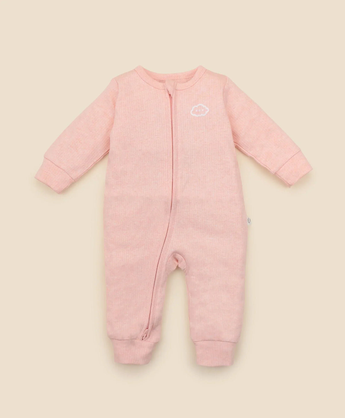 Lummi in Colour growsuit in Heather Pink organic cotton
