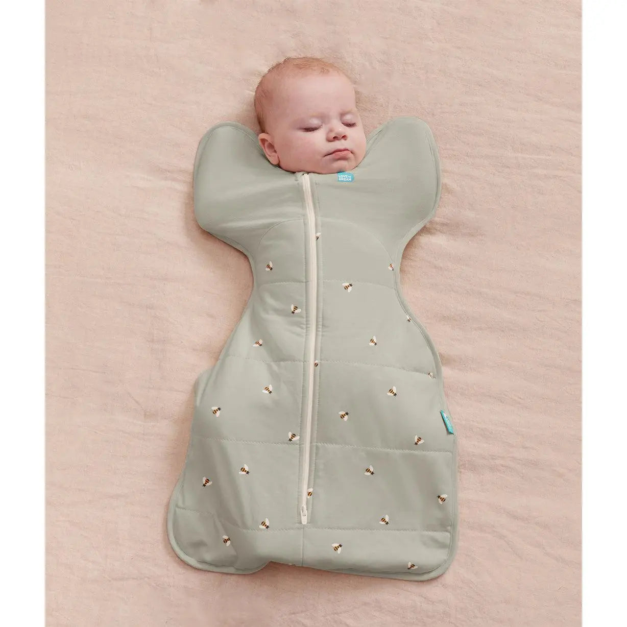 Swaddle Up™ 2.5 TOG Cotton Olive Bees