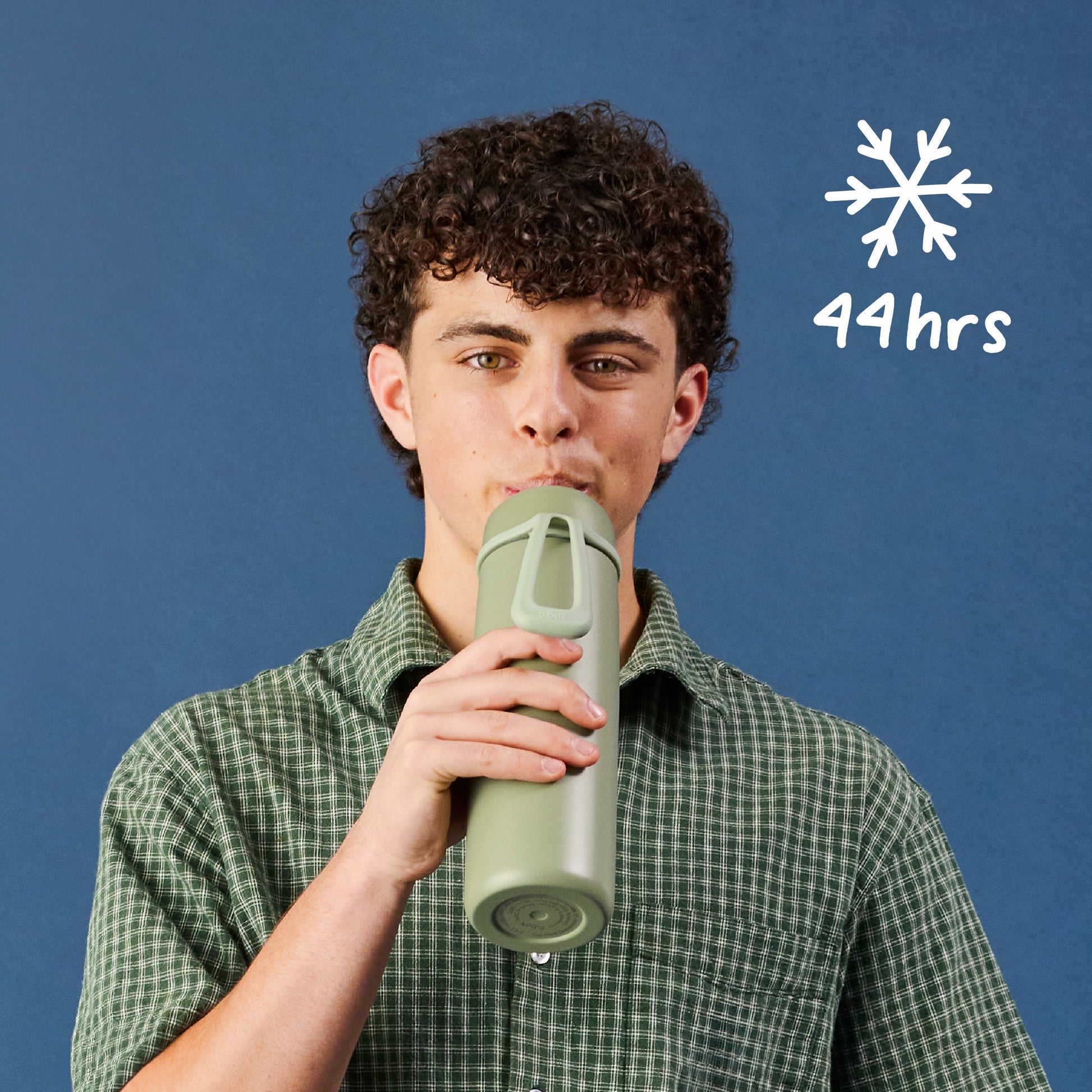 690mL insulated flip top bottle - sea glass