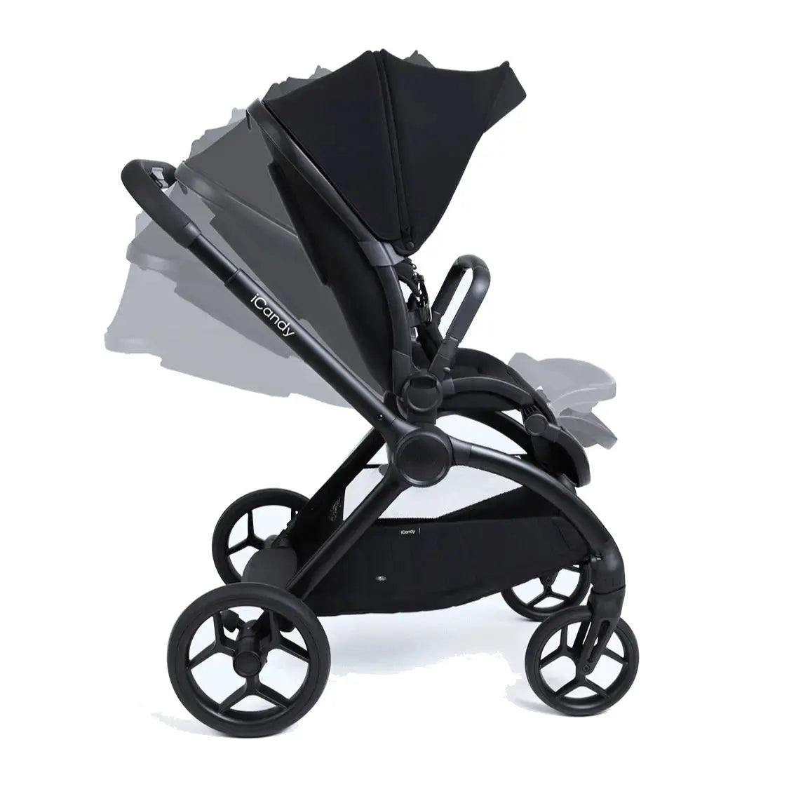 iCandy Core 2 Pram in Black — compact fold position