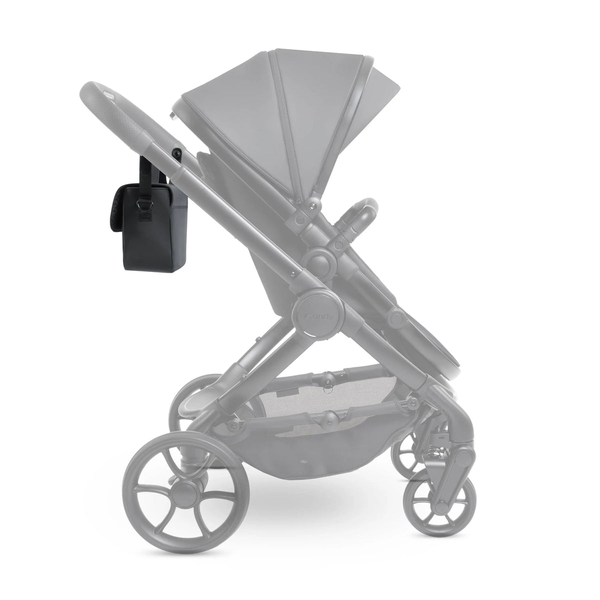 iCandy Organiser Bag in Charcoal, side profile