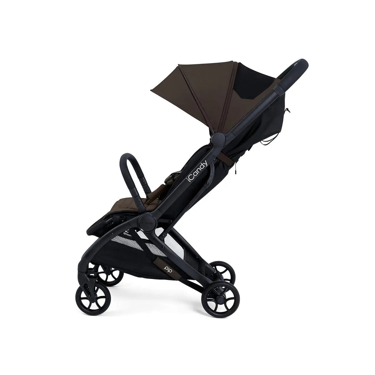 iCandy Pip Muddy Puddle — compact fold detail, 7kg lightweight travel stroller