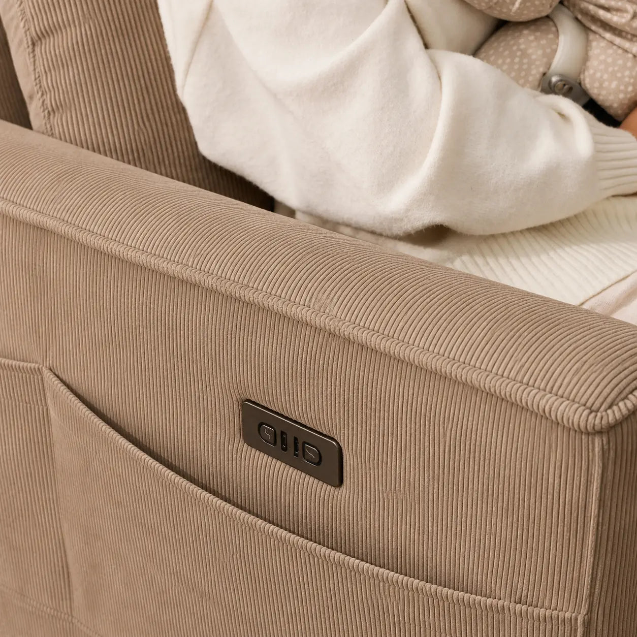 il Tutto Frankie Electric Recliner Glider Chair – Corduroy  