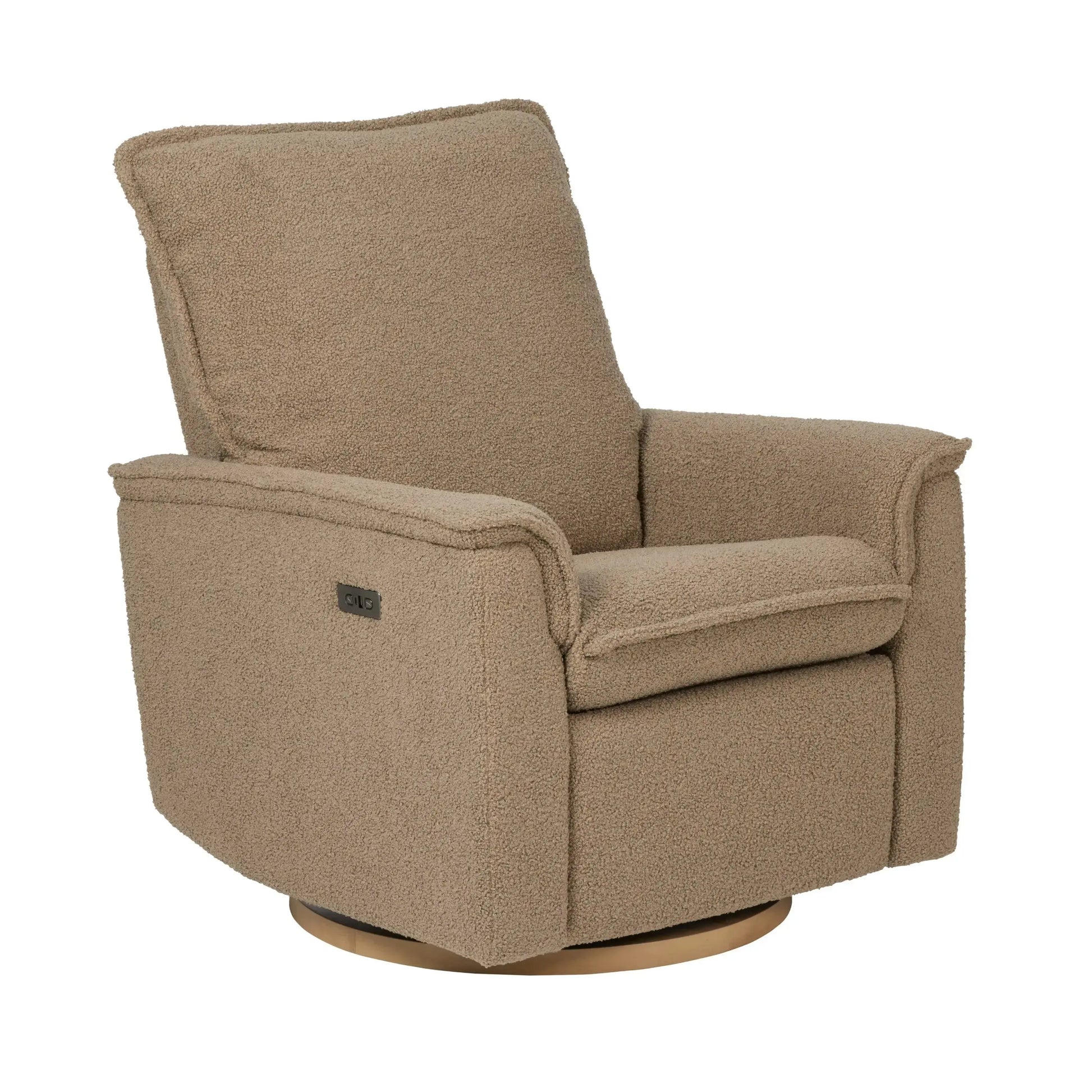 Louie Electric Recliner Glider Nursery Chair in Mocha Teddy