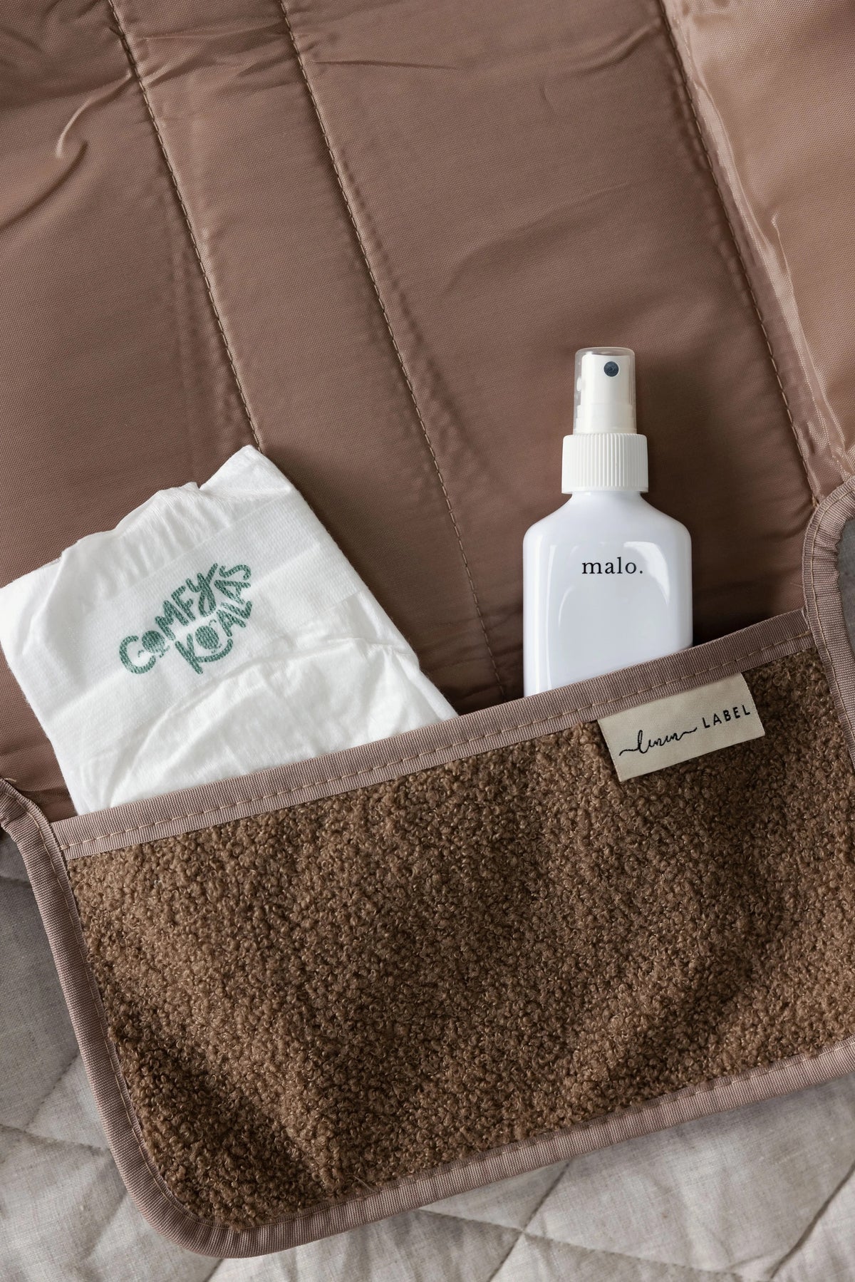 Linen Label Teddy Change Mat Wallet