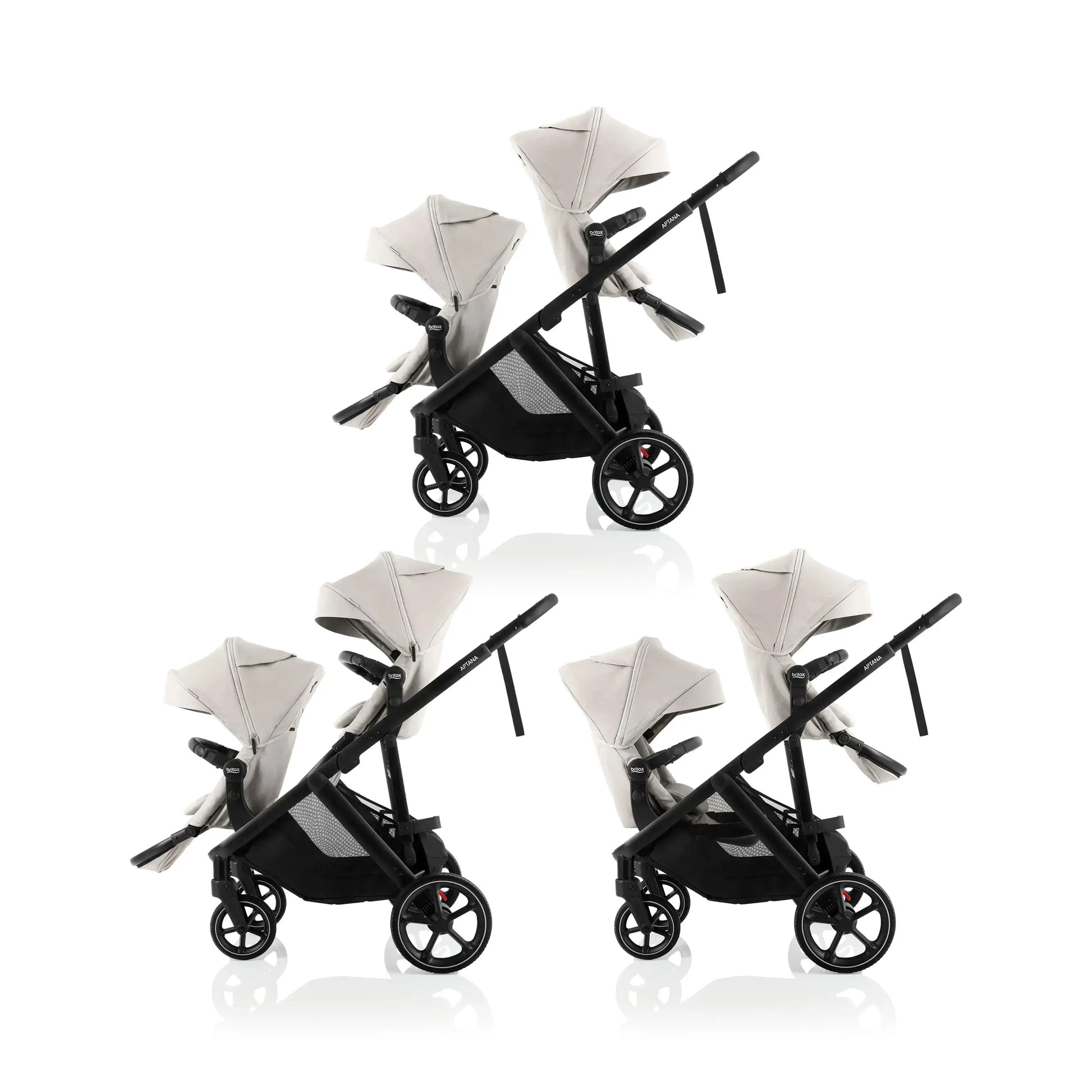 britax poussette double Britax Aptana Double Stroller - Mineral Grey