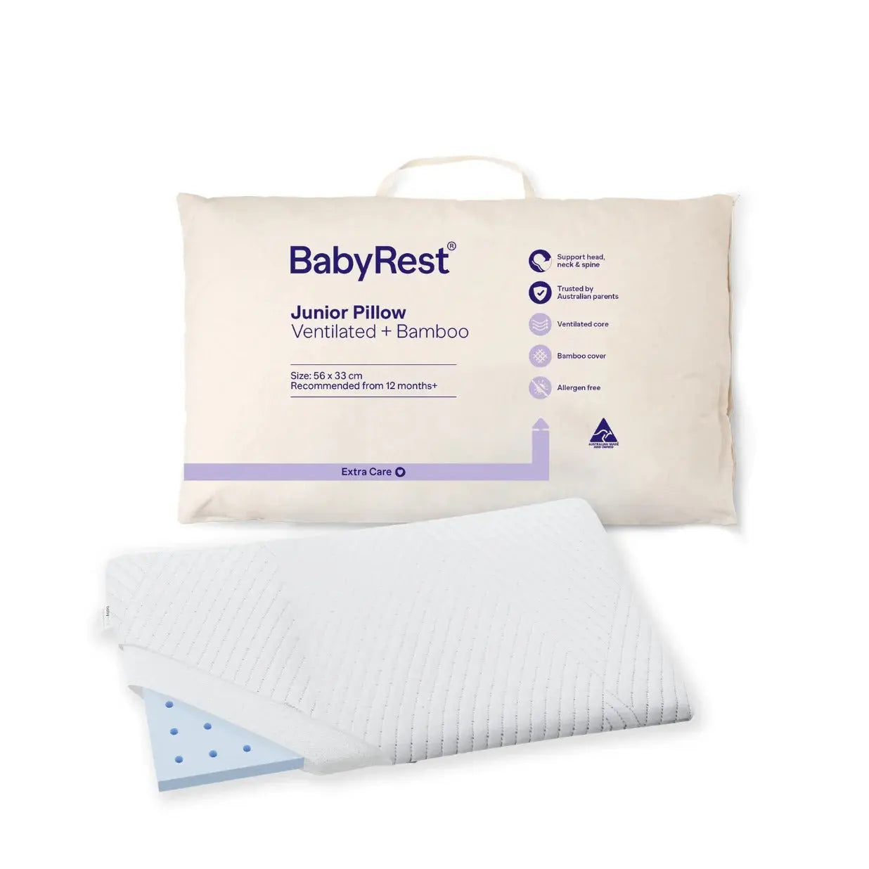 Babyrest Junior Pillow - Ventilated + Bamboo  