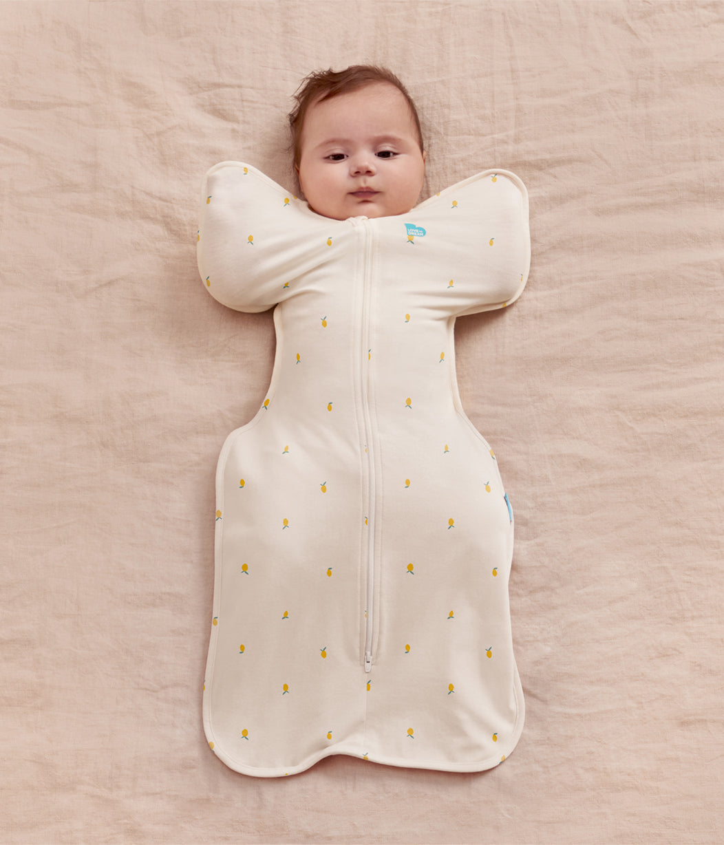 Love to Dream Swaddle Up 1.0 TOG Bamboo Cream Lemons — front product view