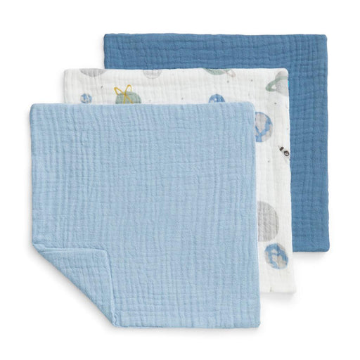 Wash Cloth 3 Pack Cotton Storm Blue Rocket