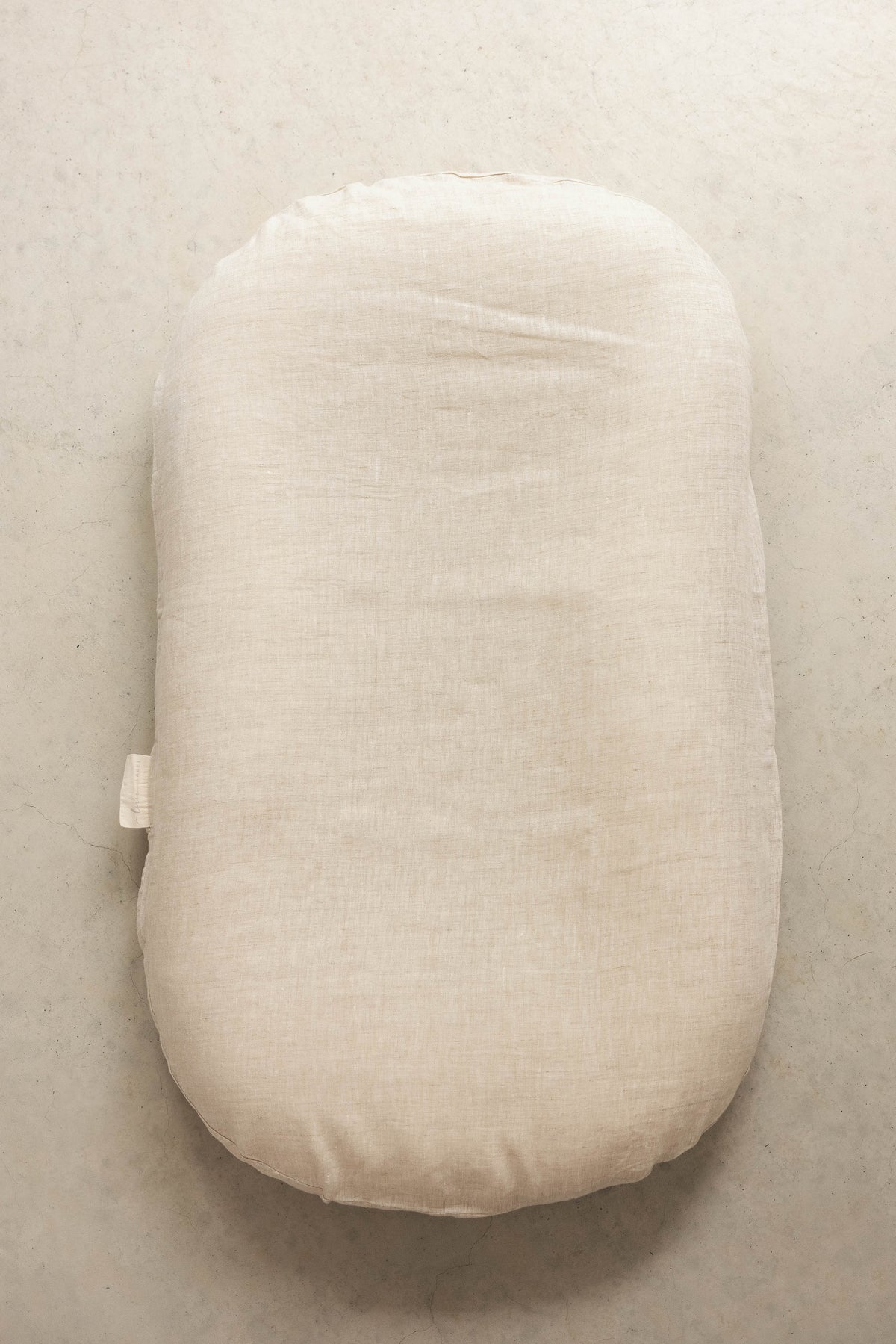 Linen Label baby lounger nest with Natural pure linen cover