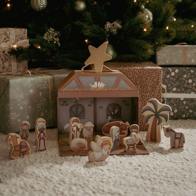 Little Dutch Nativity Play Box packed into its keepsake storage box